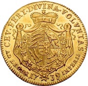 1 Ducat - Charles Frederick, Germany, 1739-1742 reverse image
