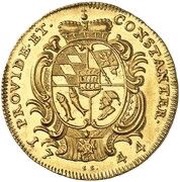 1 Ducat - Charles Eugen, Germany, 1744 reverse image