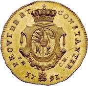 1 Ducat - Charles Eugen, Germany, 1791 reverse image