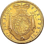 1 Carolin - Charles Alexander, Germany, 1734 reverse image