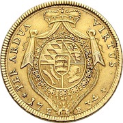 1 Carolin - Charles Alexander, Germany, 1734 reverse image