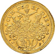 2 Ducats - Eberhard Louis, Germany, 1699-1707 reverse image