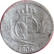 3 Kreuzers - Frederick I, Germany, 1806 reverse image
