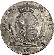 10 Kreuzers - Frederick II, Germany, 1805 reverse image