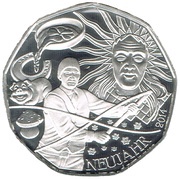 5 Euros New Year, Austria, 2014 reverse image