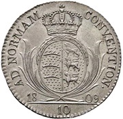 10 Kreuzers - Frederick I, Germany, 1808-1809 reverse image