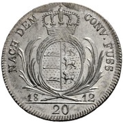 20 Kreuzers - Frederick I, Germany, 1812 reverse image
