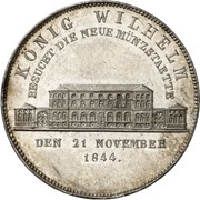 1 Gulden - William I, Germany, 1844 reverse image