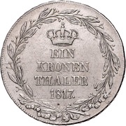 1 Kronentaler - William I, Germany, 1817 reverse image