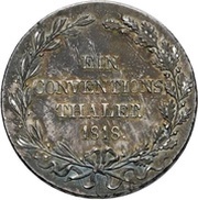 1 Conventionsthaler - William I, Germany, 1818 reverse image