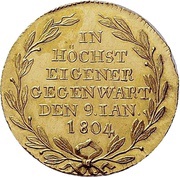 1 Ducat - Frederick II Mint visit, Germany, 1804 reverse image