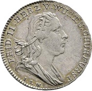 1 Ducat - Frederick II Silver pattern strike; Mint visit obverse image