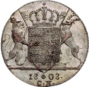 1 Ducat - Frederick I Silver pattern strike, Germany, 1808 reverse image
