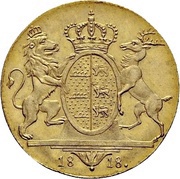 1 Ducat - William I, Germany, 1818 reverse image