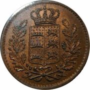 ¼ Kreuzer - William I obverse image