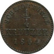 ¼ Kreuzer - William I, Germany, 1861-1864 reverse image