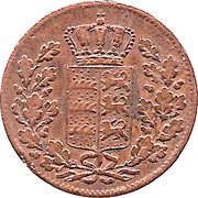 ½ Kreuzer - William I obverse image