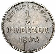 ½ Kreuzer - Charles I, Germany, 1865-1872 reverse image