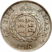 24 Kreuzer - William I, Germany, 1824-1825 reverse image