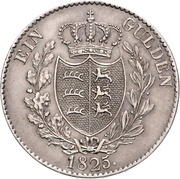 1 Gulden - William I, Germany, 1825 reverse image