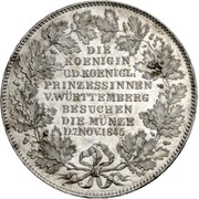 1 Gulden - William I, Germany, 1845 reverse image