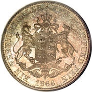 1 Vereinsthaler - Charles, Germany, 1865-1867 reverse image