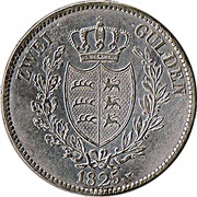 2 Gulden - William I, Germany, 1825 reverse image