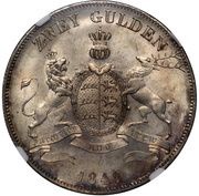 2 Gulden - William I, Germany, 1845-1856 reverse image