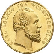 2 Thalers / 3½ Gulden - Charles I Gold pattern strike; Ulm Cathedral obverse image