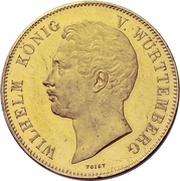 2 Thalers / 3½ Gulden - William I Gold pattern strike; Marriage obverse image