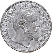 1 Mark - Charles I, Germany, 1871 reverse image