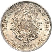 2 Marks - Charles I, Germany, 1876-1888 reverse image