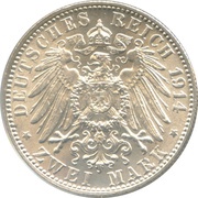 2 Marks - William II, Germany, 1892-1914 reverse image