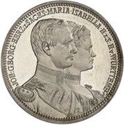 3 Mark - William II Marriage of Maria Isabella and Johann Georg von Sachsen - Pattern obverse image