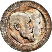 3 Mark - William II Wedding Anniversary obverse image