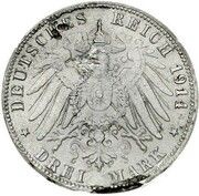 3 Mark - William II Pattern, Germany, 1911 reverse image