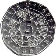 5 Euros Danube Waltz obverse image