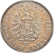5 Mark - Charles I, Germany, 1874-1888 reverse image