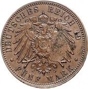 5 Mark - William II Pattern obverse image