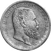 5 Mark - William II Copper-nickel pattern strike obverse image