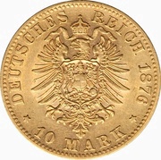 10 Mark - Charles I, Germany, 1874-1888 reverse image