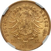 20 Mark - Charles I, Germany, 1872-1873 reverse image