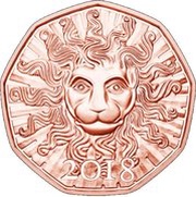5 Euros New Year Coin 2018, Austria, 2018 reverse image