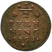 ½ Pfenning - Adam Frederick of Seinsheim, Germany, 1761-1764 reverse image