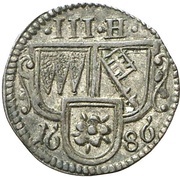 3 Heller - John Gottfried II of Guttenberg obverse image