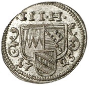 3 Heller - Christoph Francis of Hutten obverse image