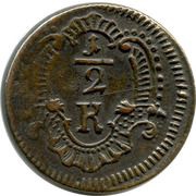 ½ Kreuzer - Adam Frederick of Seinsheim, Germany, 1762 reverse image