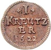 1 Kreuzer - John Gottfried of Aschhausen, Germany, 1622 reverse image