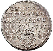 3 Kreuzers - Julius Echter of Mespelbrunn Death, Germany, 1617 reverse image