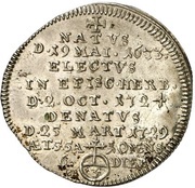 3 Kreuzers - Christoph Francis of Hutten Death, Germany, 1729 reverse image
